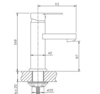 Смеситель для раковины Haiba HB1002 Хром — фото 2, Смесители для раковины