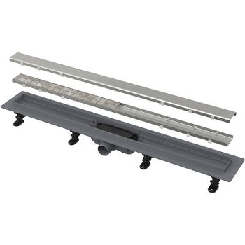 Душевой лоток Alcaplast APZ19-650 с решеткой Нержавеющая сталь / под плитку — фото 1, Душевые лотки