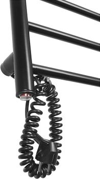 Электрический полотенцесушитель Domoterm Аврора DMT 109-5 50x71 EK L Черный матовый — фото 3, Электрические полотенцесушители