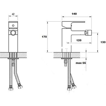 Смеситель для биде Bronze de Luxe Simple SW980 Хром — фото 2, Смесители для биде