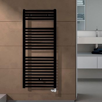 Электрический полотенцесушитель Irsap Ares 580x1118 EIM058KK1IR01NNN Черный матовый — фото 1, Электрические полотенцесушители