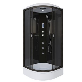 Душевая кабина Niagara Classic NG-6501-14F (90х90х215) средний поддон(26см),черный,стекло тонированн — фото 1, Душевые кабины