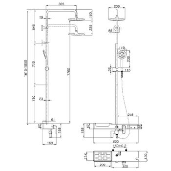 Душевая система Lemark Tropic LM7007C Хром Белый — фото 3, Душевые стойки