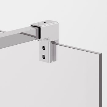 Душевая перегородка Ambassador Walk-in 120х200 15034125 профиль Хром стекло прозрачное с матовой лин — фото 2, Душевые перегородки