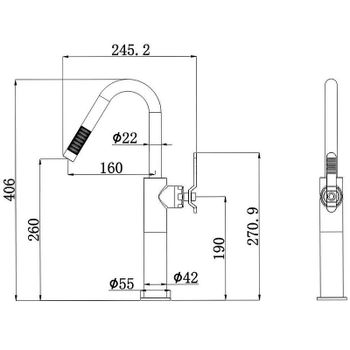 Смеситель для раковины Bronze de Luxe Optima 10188B Черный матовый — фото 8, Смесители для раковины