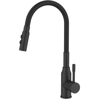 Смеситель для кухни Milardo Meal M01BL2FM05 Черный матовый — фото 1, Смесители для кухни