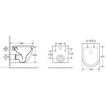 Унитаз Bond F01-10 подвесной Белый с сиденьем Микролифт — фото 6, Подвесные унитазы