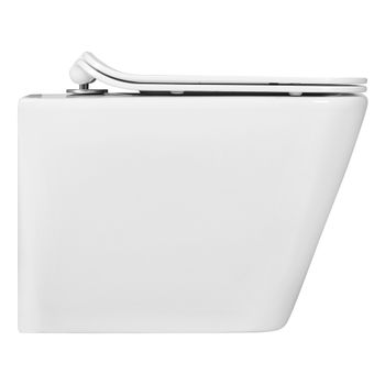 Унитаз подвесной безободковый AQUATEK ДЕЛЬТА 480 x 350 x 320 мм, тонкое сиденье с механизмом плавног — фото 8, Подвесные унитазы