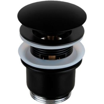 Донный клапан Remer 905CC2114NO click-clack Черный матовый — фото 1, Донные клапаны