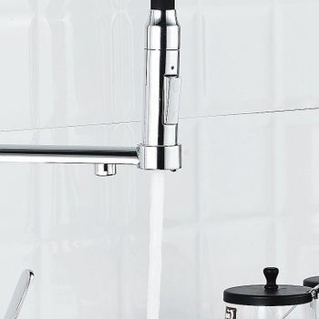 Смеситель для кухни Haiba HB76854 Хром Черный — фото 2, Смесители для кухни