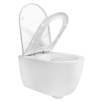 Унитаз подвесной AQ0700-00 Aquatek Поларис 518х365х375мм, тонкое сиденье с механизмом плавного закры — фото 8, Подвесные унитазы