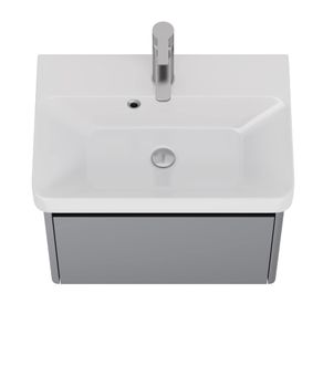 Тумба Luxury, 55 см, подвесная, 1 ящик, серый базальт — фото 6, Тумбы под раковину