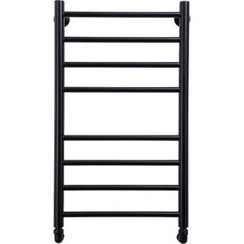 Водяной полотенцесушитель Comfysan Luce W-8 80x40 013448 Черный матовый — фото 3, Водяные полотенцесушители