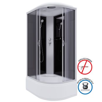 Душевая кабина Niagara Classic NG-2510-14L (120х80х215) высокий поддон(40см),стекло тонированное,4 м — фото 3, Душевые кабины