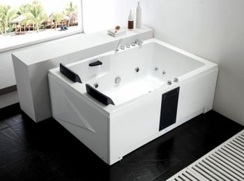 Акриловая ванна Gemy G9061BR 182х122 с гидромассажем — фото 2, Акриловые ванны