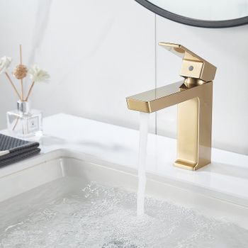 Смеситель для раковины Rose R18G R1801G-1 Золото матовое — фото 11, Смесители для раковины