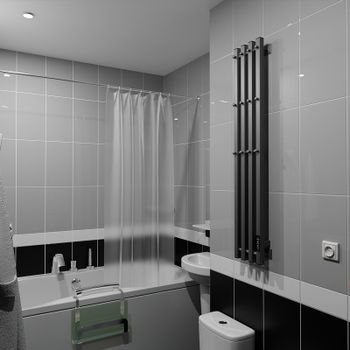 Электрический полотенцесушитель Altasan АргоЛюксПроф 120х21 АргоЛюксПроф12021Г Графит — фото 5, Электрические полотенцесушители