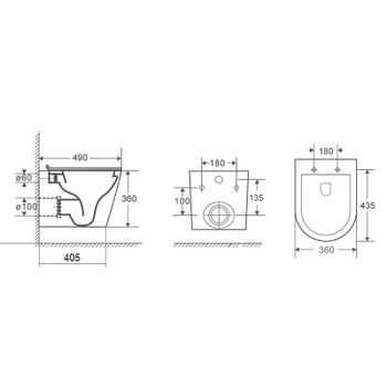 Унитаз Bond F03-10 подвесной Белый с сиденьем Микролифт — фото 6, Подвесные унитазы
