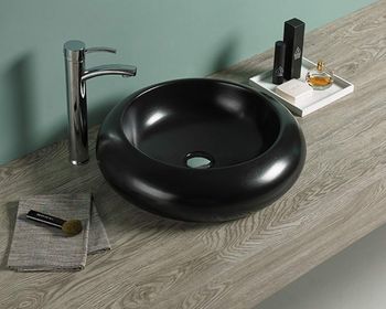Раковина-чаша CeramaLux 49 7031AMB Черная — фото 2, Раковины накладные