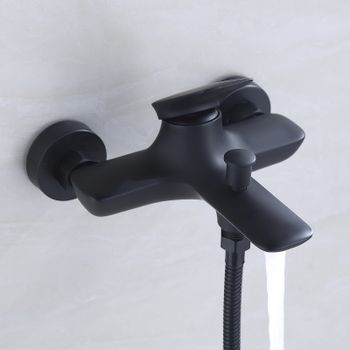 Душевая система Bond Cube B03-9588 Черная матовая — фото 7, Душевые стойки