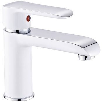 Смеситель для раковины Melodia della vita Heavy Metal MDV35620wt Белый Хром — фото 1, Смесители для раковины