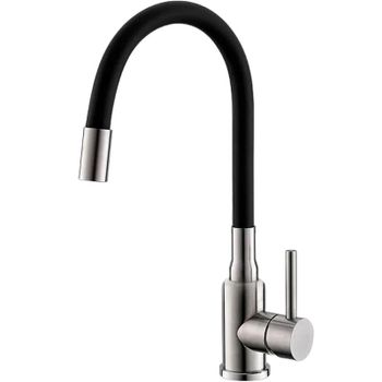 Смеситель для кухни Alveus Flexa 1147023 Нержавеющая сталь Черный — фото 1, Смесители для кухни