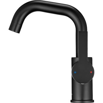 Смеситель для раковины Swedbe Diana 1011B Черный матовый — фото 3, Смесители для раковины