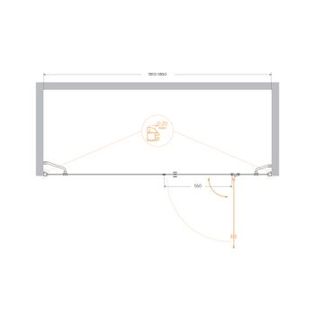 Душевая дверь CEZARES VERONA-W-B-13-100+60/30-C-Cr — фото 3, Душевые двери в нишу