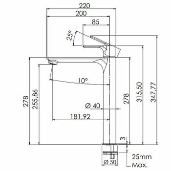 Смеситель для раковины Remer Energy EY11LNP Никель брашированный — фото 2, Смесители для раковины