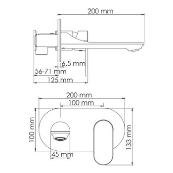 Elbe 7430 Встраиваемый смеситель для раковины — фото 8, Смесители для раковины