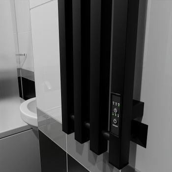 Электрический полотенцесушитель Altasan АргоЛюксПроф 120х21 АргоЛюксПроф12021ЧМ Черный муар — фото 2, Электрические полотенцесушители