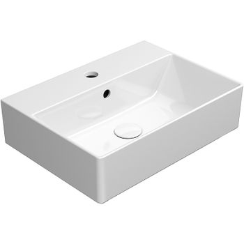 Раковина GSI Kube X 50 9447111 Белая — фото 1, Раковины подвесные