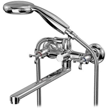 Смеситель для ванны Lemark Flora LM0152C универсальный Хром — фото 1, Смеситель для ванны