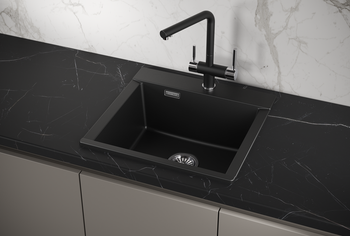 Granula-ES-5201, ТУРМАЛИН, кухонная мойка, кварц, ESTETICA — фото 1, Кухонные мойки