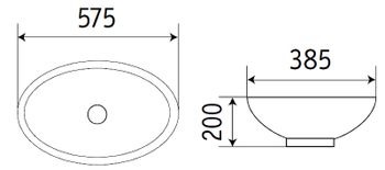Раковина CeramaLux 60 540QA Белая глянцевая — фото 3, Раковины встраиваемые снизу