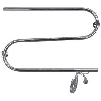 Электрический полотенцесушитель Domoterm S-образный DMT 112 42x70 EK R Хром — фото 1, Электрические полотенцесушители