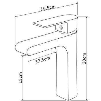 Смеситель для раковины Melodia della vita Waltz MDV30120gn Оружейная сталь — фото 2, Смесители для раковины