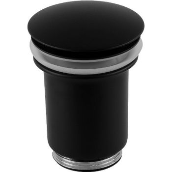 Донный клапан Remer 905CC114NO click-clack Черный матовый — фото 1, Донные клапаны