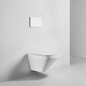 Унитаз Bond Cube F11-10 подвесной Белый с сиденьем Микролифт — фото 10, Подвесные унитазы