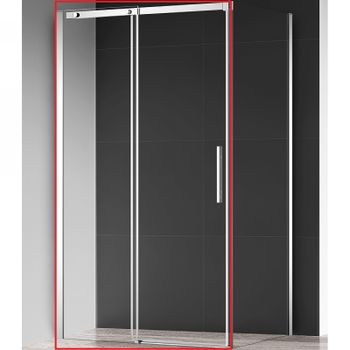 Душевая дверь AQUAme 100 AQM4803-10 профиль Хром стекло прозрачное — фото 1, Раздвижные душевые двери