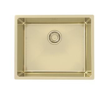 Мойка для кухни KOMBINO 50 MONARCH GOLD SAT-90 542X442X195 F/S в компл. с выпуском без сифона, — фото 1, Кухонные мойки