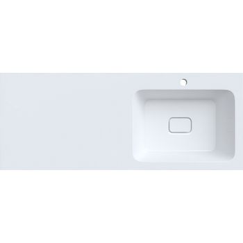 Раковина Iddis Optima Home 120 R 480120Ri28 с местом под стиральную машину Белая — фото 1, Раковины встраиваемые сверху