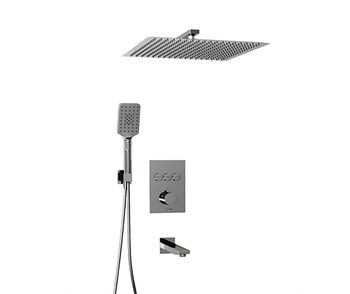 A171919 Встраиваемый комлплект для ванны с верхней душевой насадкой, лейкой и изливом — фото 1, Встраиваемые душевые комплекты