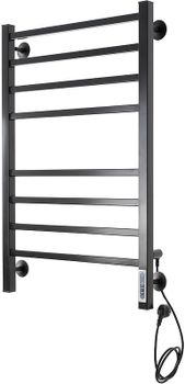 Электрический полотенцесушитель Domoterm Квадро DMT Квадро П8 500x800 EK R Черный матовый — фото 4, Электрические полотенцесушители