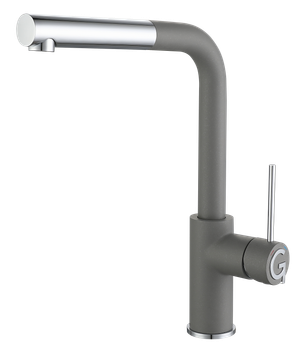 Товар: Rivelato Смеситель для кухни Albano Г-обр.с выдвижной лейкой D-35мм grigio metallizzato cromo арт. - фото 1 Rivelato Смеситель для кухни Albano Г-обр.с выдвижной лейкой D-35мм grigio metallizzato cromo арт. — фото 1, Смесители для кухни