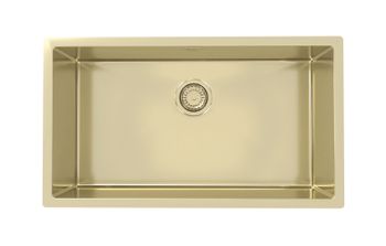 Мойка для кухни QUADRIX MONARCH 60 GOLD 740x400x200 в компл. с выпуском без сифона, — фото 1, Кухонные мойки