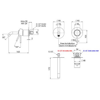 Смеситель для раковины Remer X-Style X15CNO Черный матовый — фото 2, Смесители для раковины