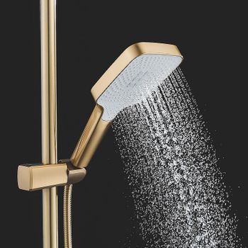 Душевая система Rose R18G R1836G Золото матовое — фото 5, Душевые стойки