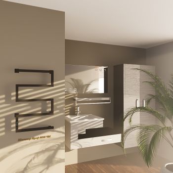 Электрический полотенцесушитель Altasan ШалимарПроф 80х50 ШалимарПроф8050ЧМ Черный муар — фото 5, Электрические полотенцесушители