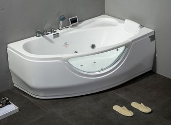 Акриловая ванна Gemy 161х96 G9046 K R с гидромассажем — фото 2, Акриловые ванны